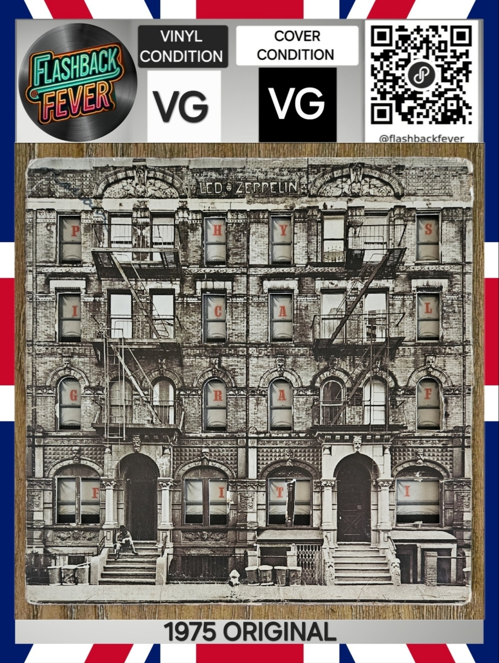 LED ZEPPELIN•Physical Graffiti•1975 US (#SS 2-200) Pitman Pressing / Die Cut